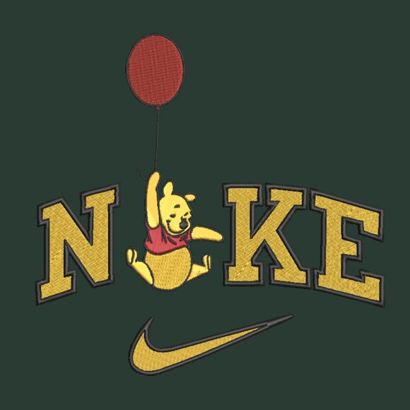 Nike Winnie The Pooh Embroidered Adult Unisex Crewneck Sweatshirt Balloon Gold - Picture 9 of 13